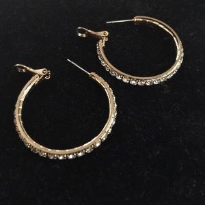 ✨SALE✨ Diamond Hoop Earrings - 14K Yellow Gold