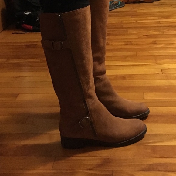 Lucky brand wide calf leather boots