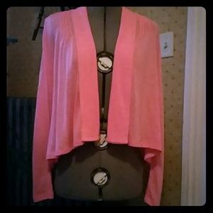 Pink hi-low cardigan