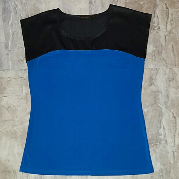 Black & Teal Dress Top