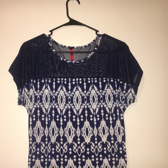 Blue and White Top