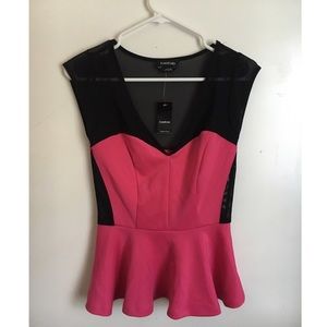 Brand new BeBe peplum top