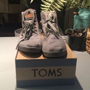Toms Botas Highlands Grey Wool Fleck Fleece