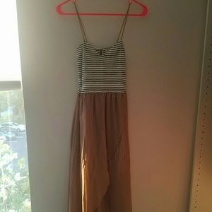 Fashionable dress with high low hem