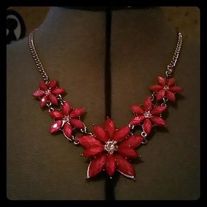 Pink floral necklace