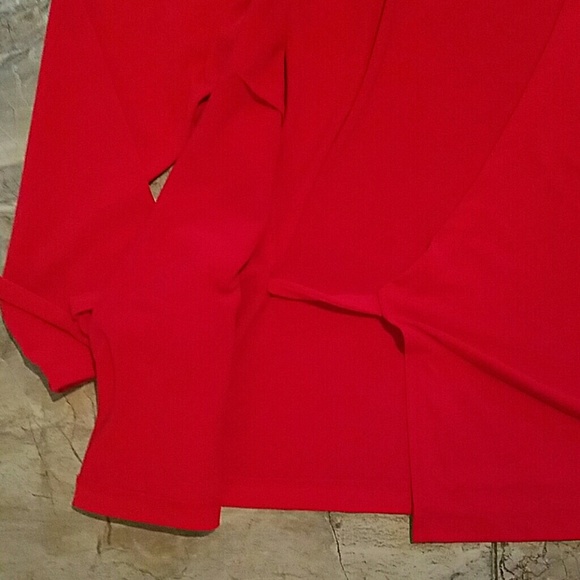Red Wrap Style Top - Picture 3 of 4