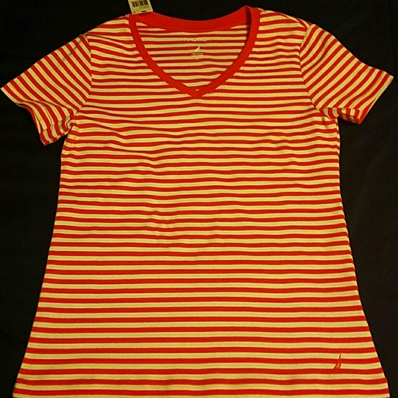 Nautica Striped V-Neck Top - Picture 3 of 3