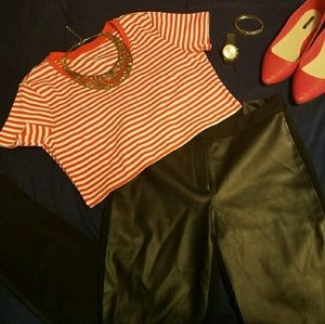 Nautica Striped V-Neck Top
