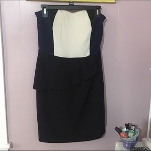 Professional Pencil Dress. Navy, White, and Black