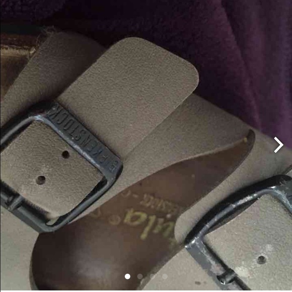 Tope/ grey Birkenstocks