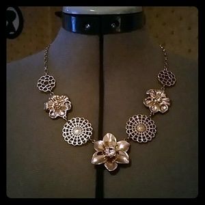 Floral gold necklace
