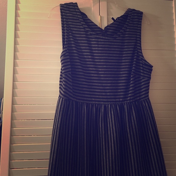 Grey and black striped dress