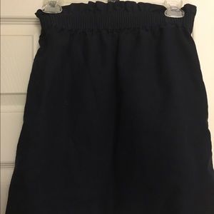 J Crew linen-cotton navy blue sidewalk skirt