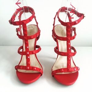 Red Strappy Heels