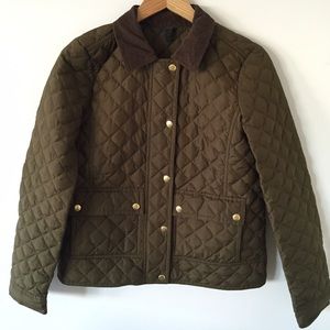 J. Crew Quilted Green Jacket
