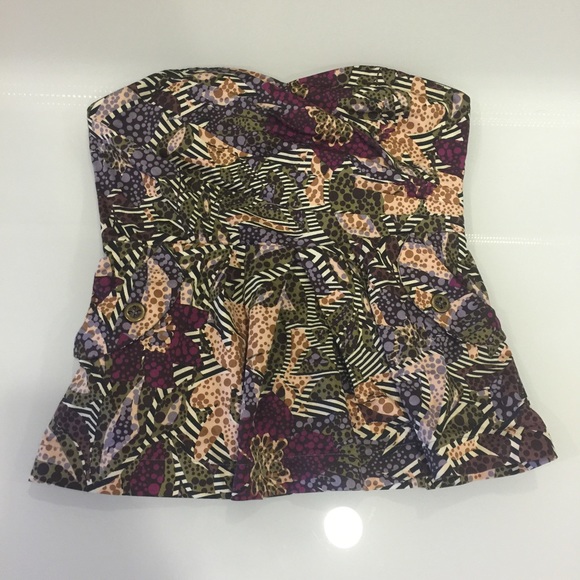 Multi pattern Bustier from Anthropologie 1 HRSALE
