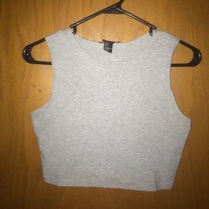 Gray crop top