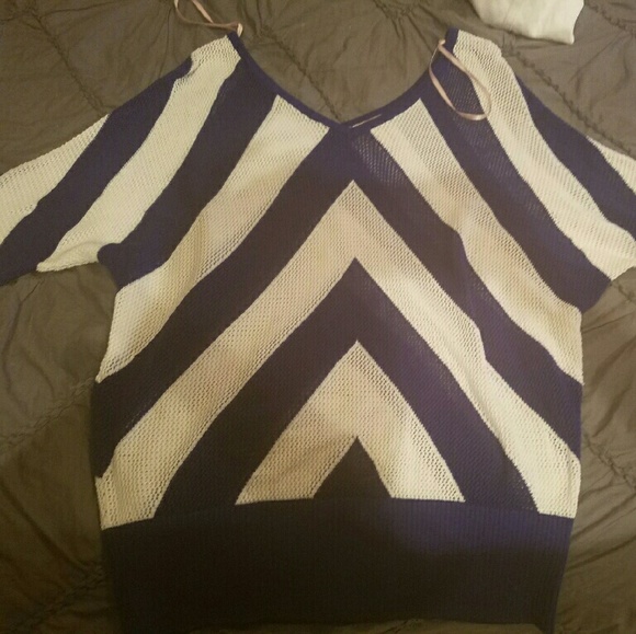 Forever 21 chevron mesh top