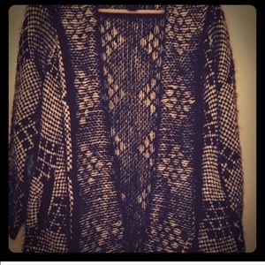 BCBG Aztec print cardigan sweater