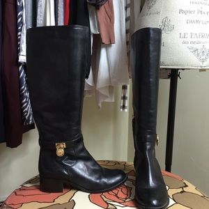 Michael Kors riding boots black