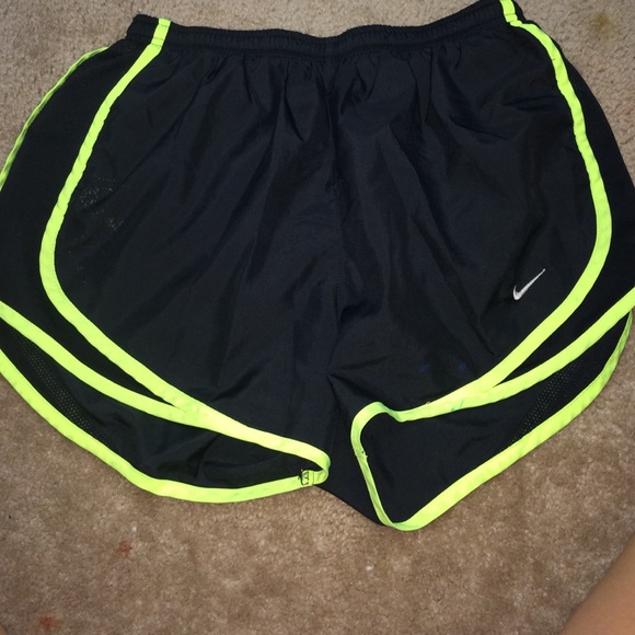 Black and yellow neon Nike shorts