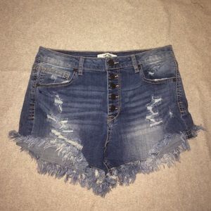 High waist button shorts from Charlotte Russe