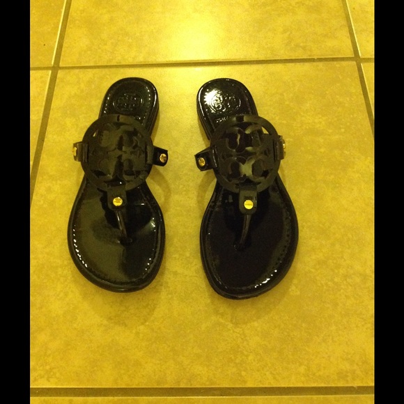 Tory Burch Black Leather Sandals