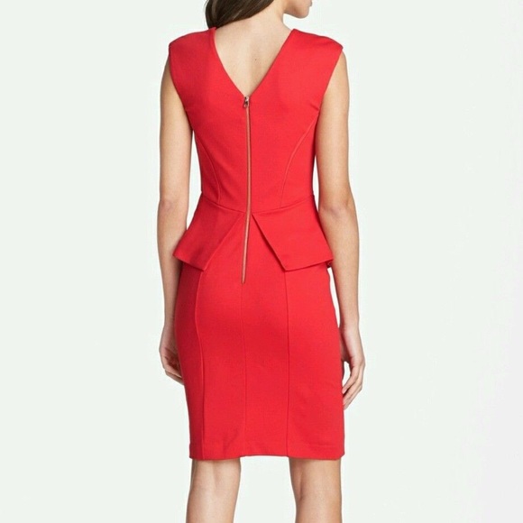 🎉👗1 DAY SALE👗🎉Ted Baker Red Peplum Dress - Picture 3 of 4