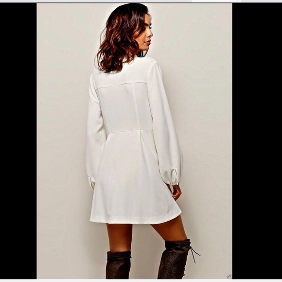 Free People ivory Daylight Mini Shirt Dress 2 - Picture 4 of 4