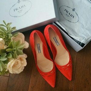 Prada (red) high heels