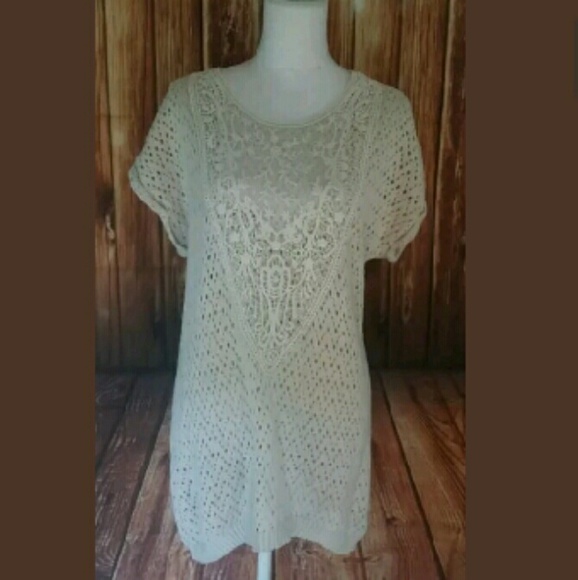 Ruff Hewen Medium Boho Crochet Mini Dress - Picture 2 of 4
