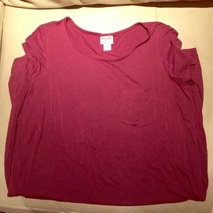 Mossimo burgundy T-shirt dress, size Medium