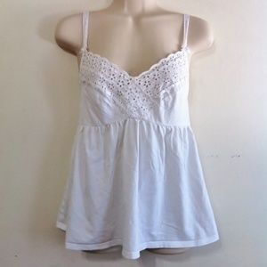 VS White Eyelet Camisole