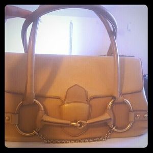 Vintage Gucci Italian leather carry all satchel