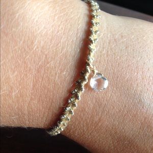 Chibi jewels linen cord bracelet