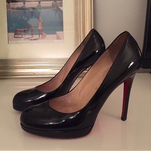 Christian Louboutin patent platform pumps