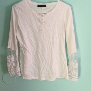 White sleeved top