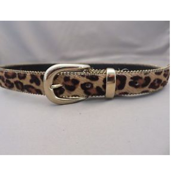 Leopard print belt