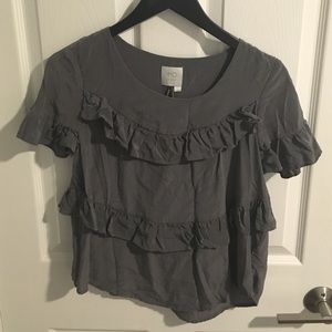 Anthropologie Ruffle Blouse