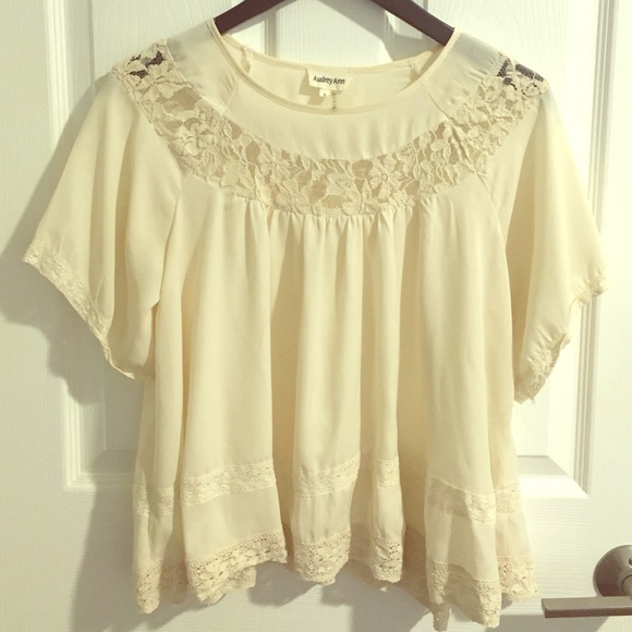 Nordstrom Cream Lace Top