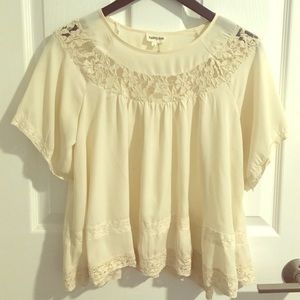 Nordstrom Cream Lace Top