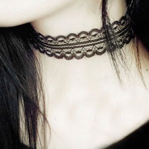 NEW! Black lace necklace with clasp closure