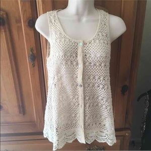 Cute boho crochet festival top!