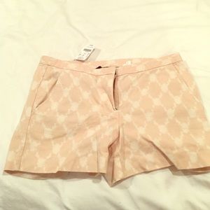 J Crew patterned linen shorts, size 0, NWT