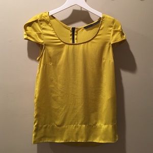 Zara Chartreuse Blouse