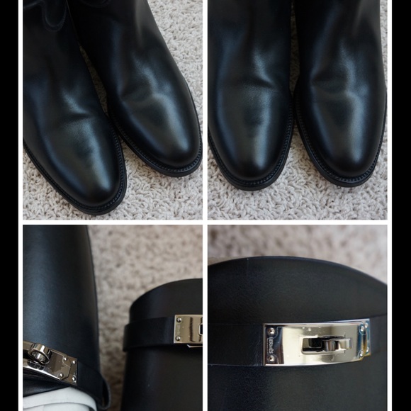 💯 Hermes Kelly Jumping Boots Black - Picture 3 of 4