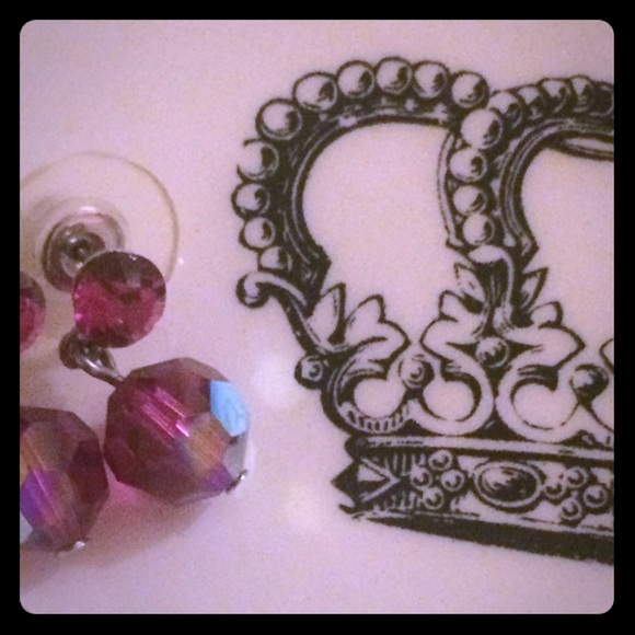 Pink Crystal Earrings