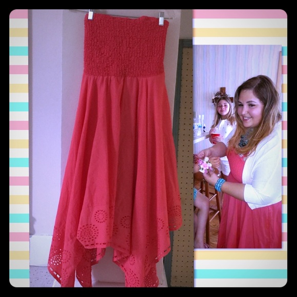 Asymmetrical Lane Bryant 14/16 laser cut sundress