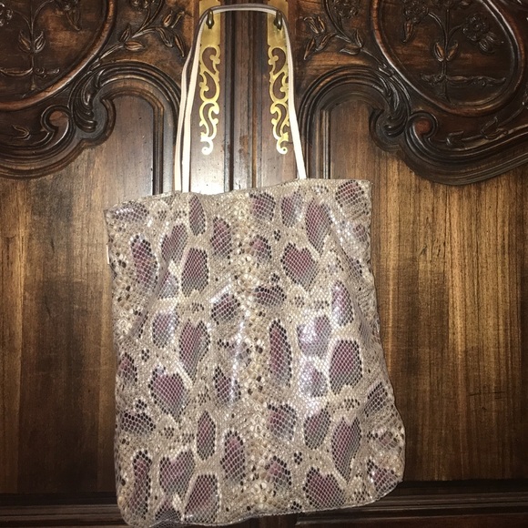 Faux Snake Skin Tote