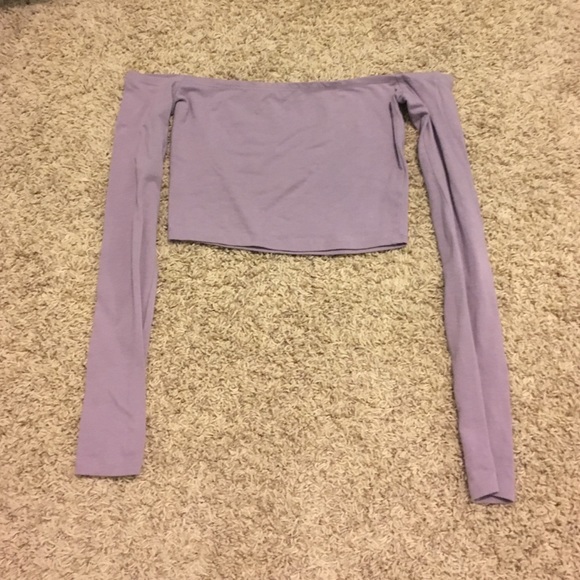 Lavender purple crop top